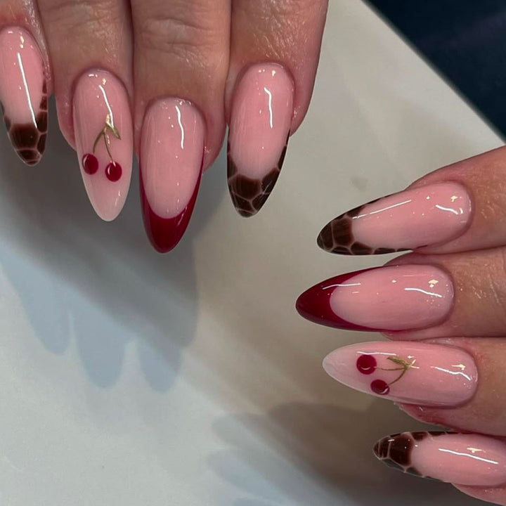 Artistic Cherry Nail Design Extensions Bowlift