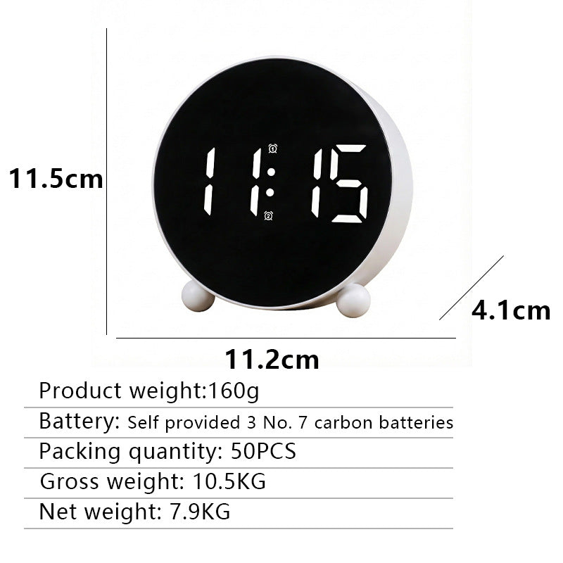 Digital Alarm Clock with Large LED Display and Temperature Display Bowlift