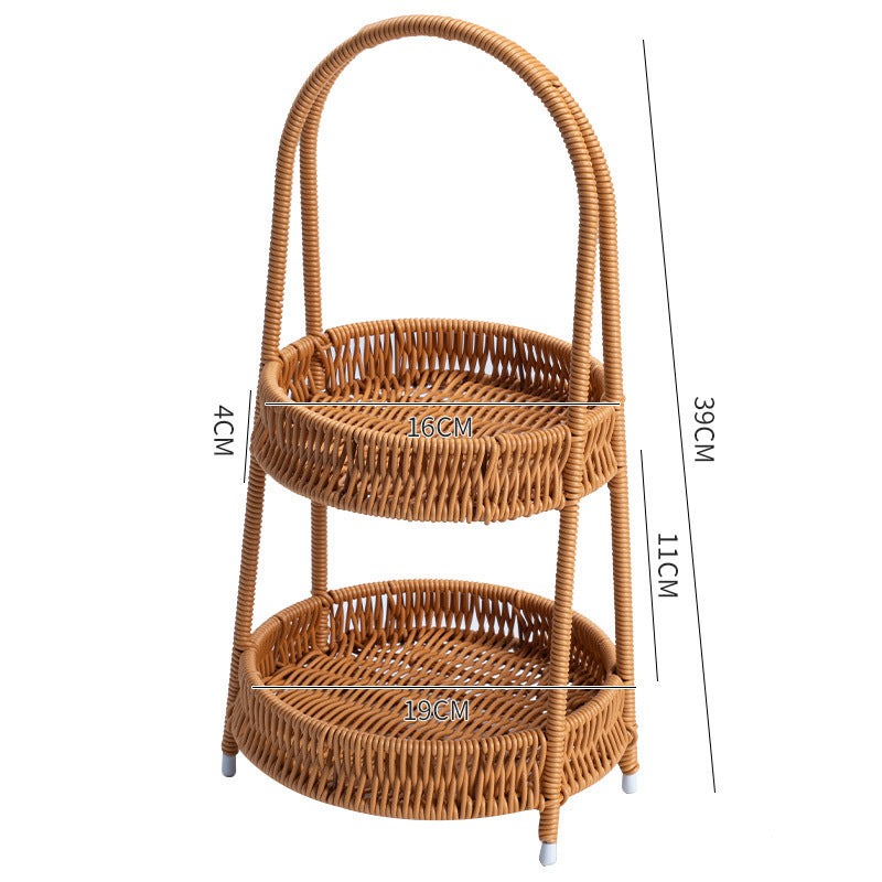 Handcrafted Wicker Storage Basket Bowlift