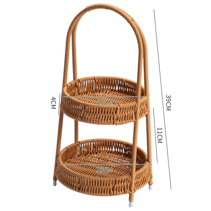 Handcrafted Wicker Storage Basket Bowlift