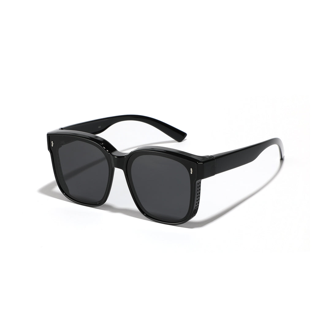 Women's square sunglasses with modern, glossy frame and UV protection Bowlift