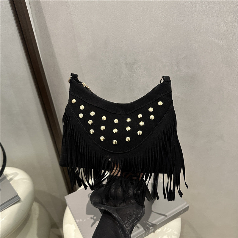 Decorative Fringe Crossbody Bag Bowlift