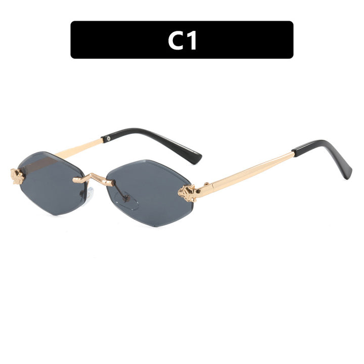Women's geometric sunglasses with double metal frame and protective lenses Bowlift
