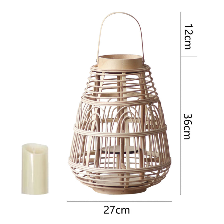 Rustic Rattan Lantern Bowlift