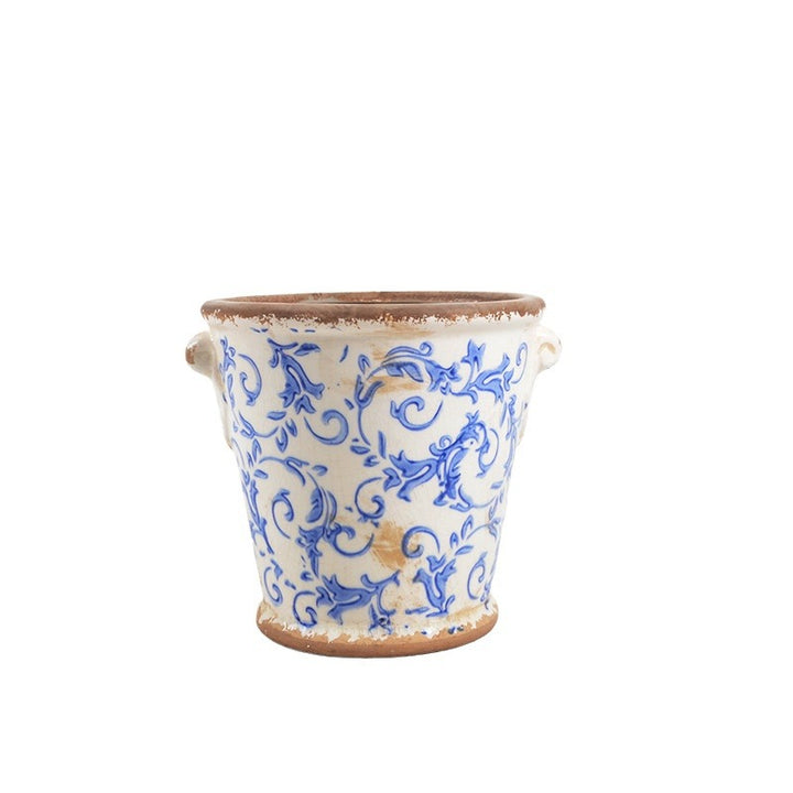Decorative flower pot with floral embellishments Bowlift