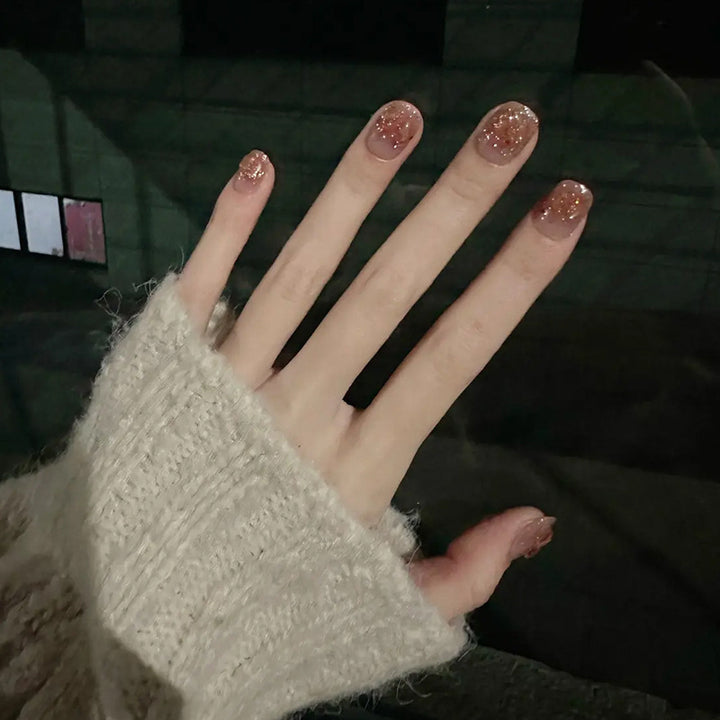Decorative Glitter Press-On Nail Tips Bowlift