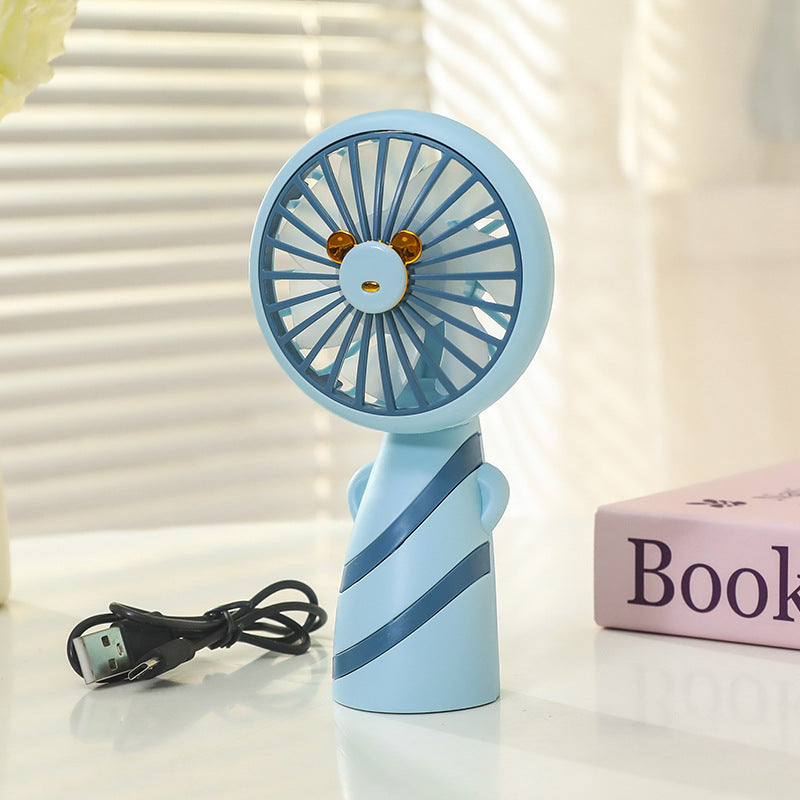 Women's Portable Mini Handheld Fan with USB Charging Function and Ergonomic Design Bowlift