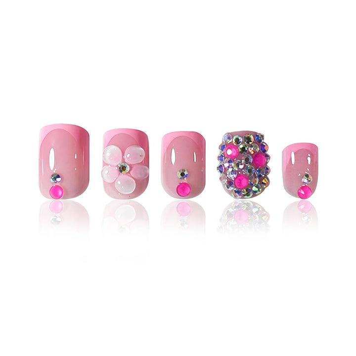 Artistic Floral Press-On Nail Set Bowlift 1787913642