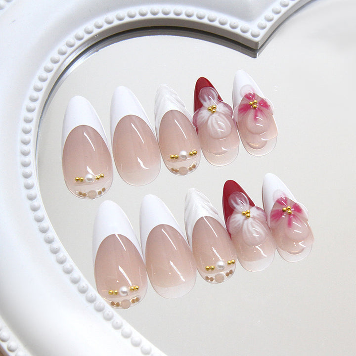 Floral Fantasy Press-On Nail Art Bowlift