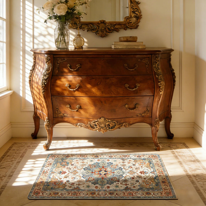 Elegant Floral Pattern Bath Mat Bowlift