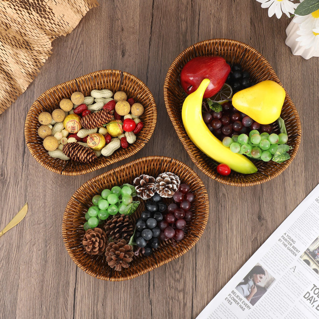 Natural Woven Serving Tray Bowlift