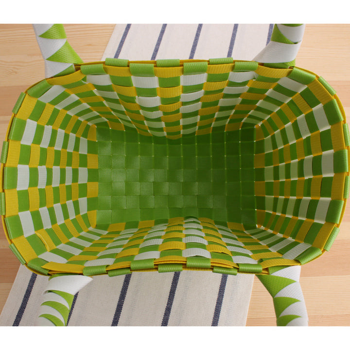Handcrafted Tote Bag in Modern Check Pattern Bowlift