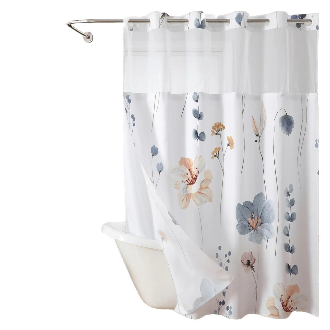 Artistic Floral Shower Curtain Bowlift