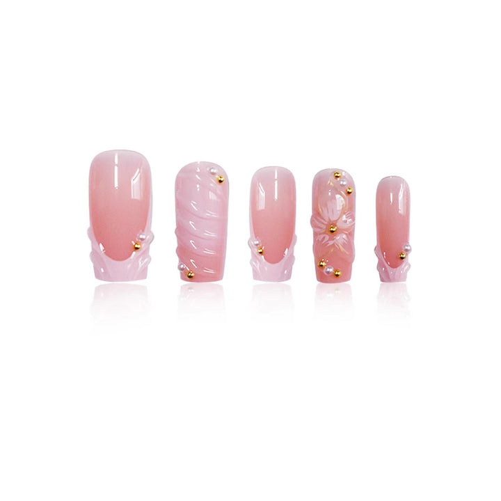 Floral-Inspired Premium Acrylic Nail Enhancements Bowlift