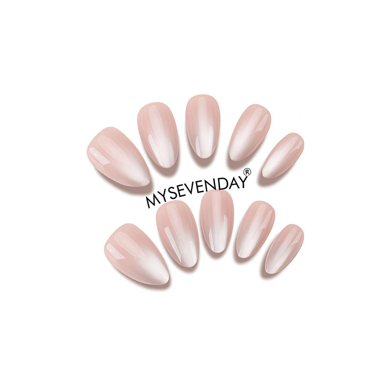 Elegant Long Almond-Shaped Press-On Nails Bowlift