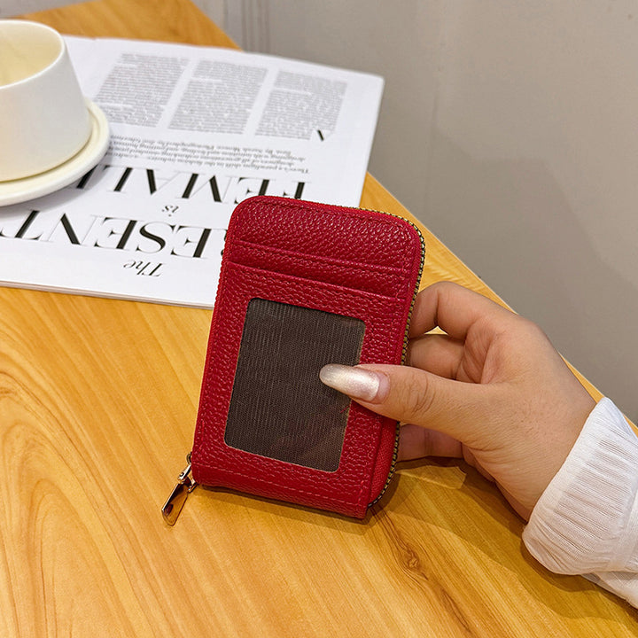 Compact RFID-Blocking Zippered Cardholder