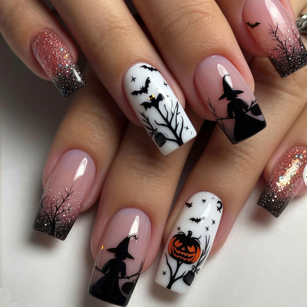 Themed Halloween Nail Art Design Bowlift