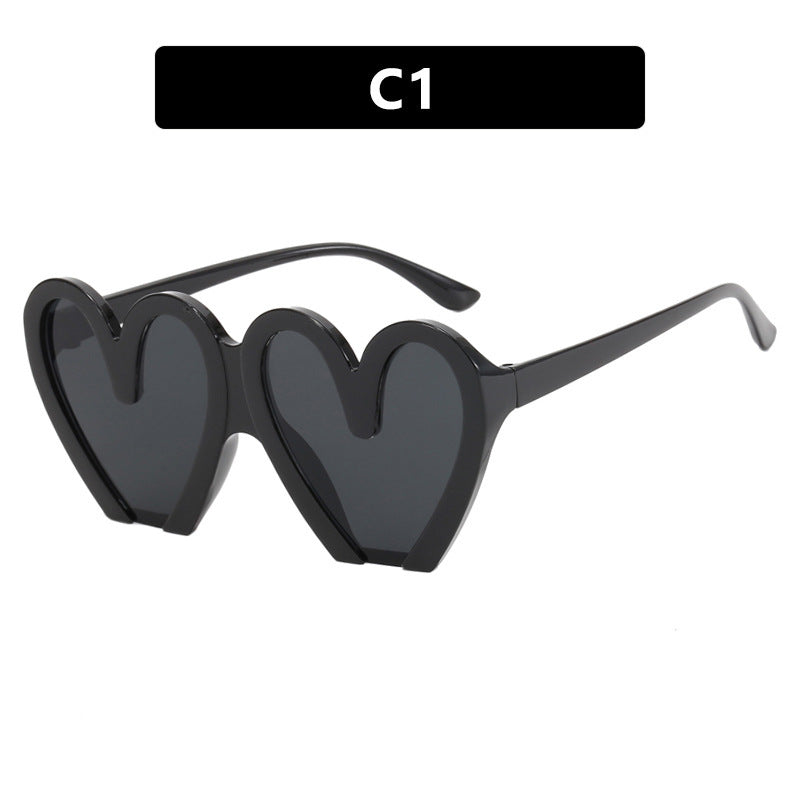 Women Heart-Shaped Sunglasses Bowlift 1780928954