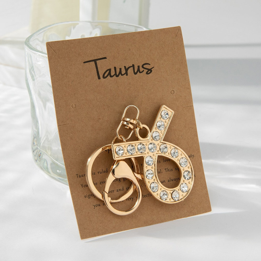 Keychain with Sparkling Bull Symbol Bowlift
