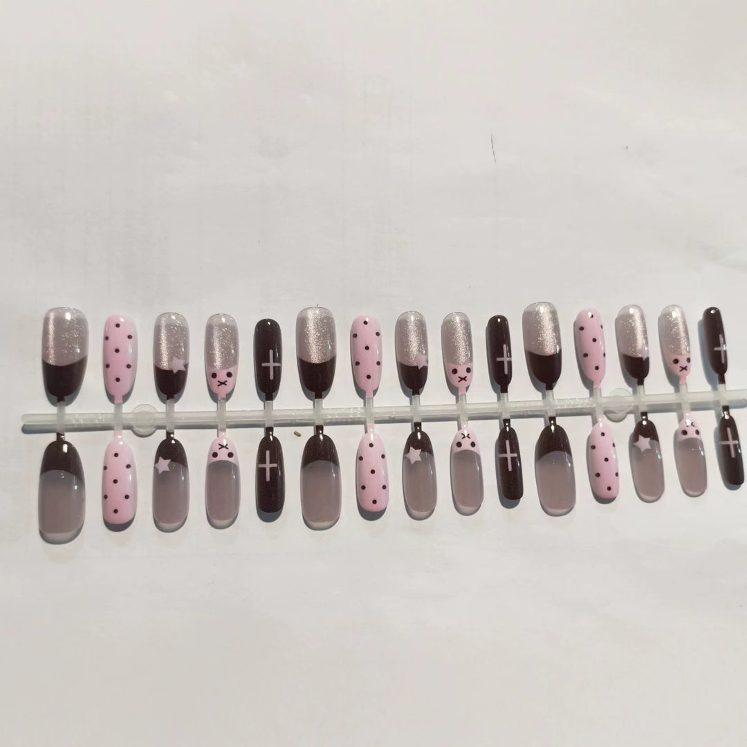Creative Press-On Nail Set Bowlift