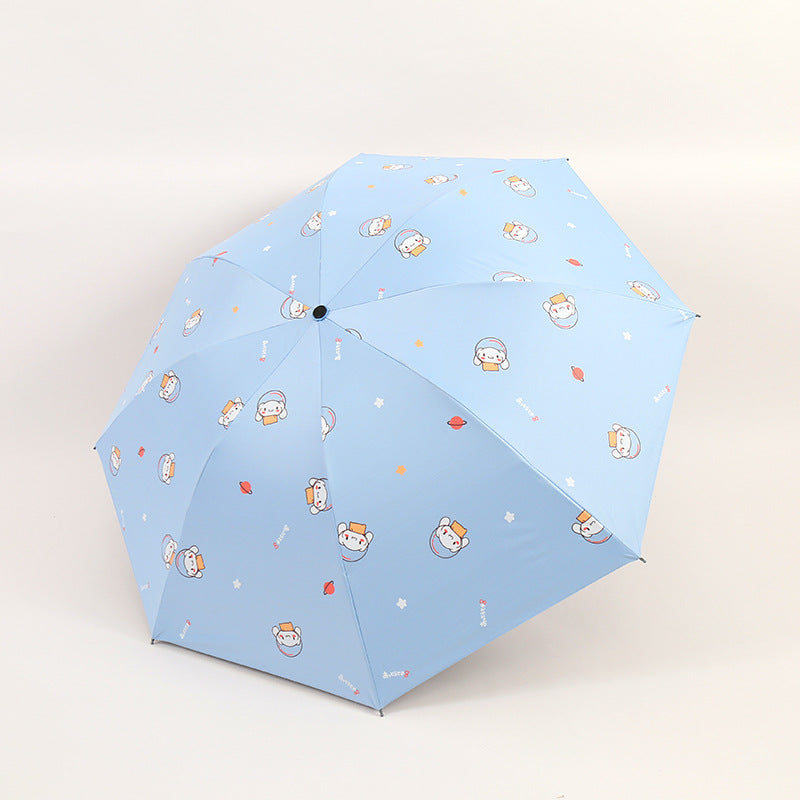 Women's Folding Umbrella with Fun Animal Design Bowlift