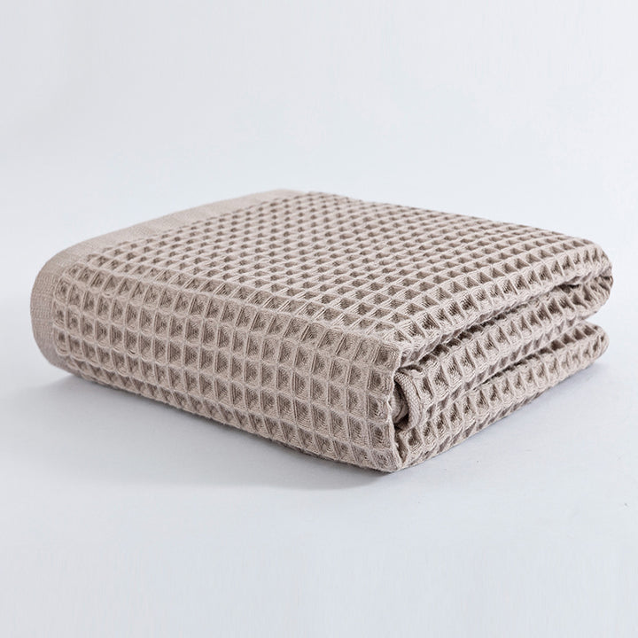 Women Waffle Fabric Bath Towel Bowlift