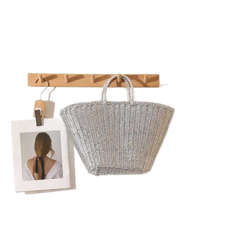 Elegant Woven Basket Bag with Sturdy Handles Bowlift