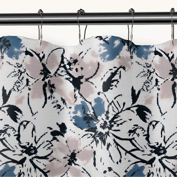 Artistic Floral Print Shower Curtain Bowlift