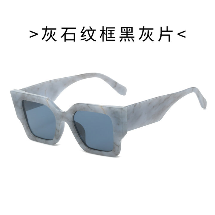 Ladies fashionable square sunglasses with wide frame and UV protection Bowlift