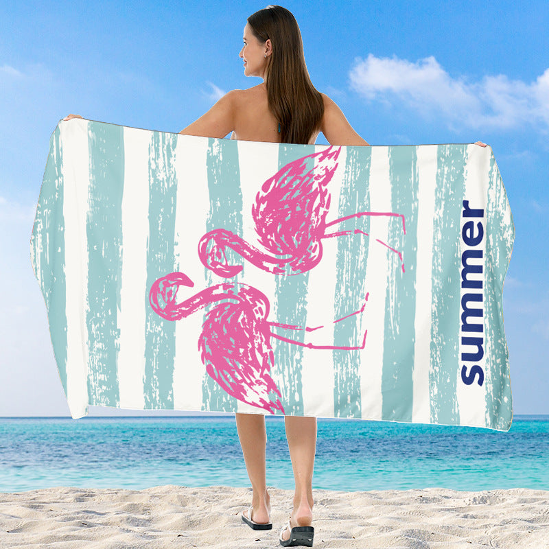 Beach towel with vibrant gradient color and stylish striped design Bowlift