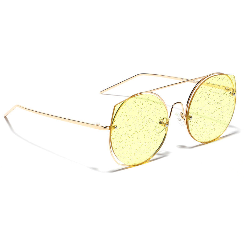 Women oversized sunglasses with glittering lenses Bowlift