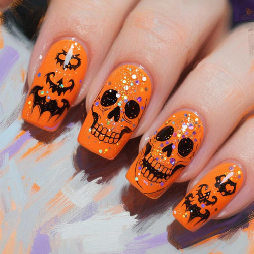 Halloween-Themed Glitter Nail Art Set Bowlift