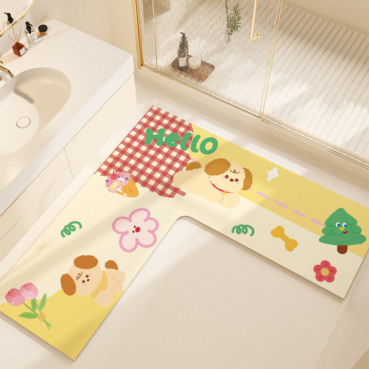 Non-Slip Colorful Bathroom Mat Bowlift