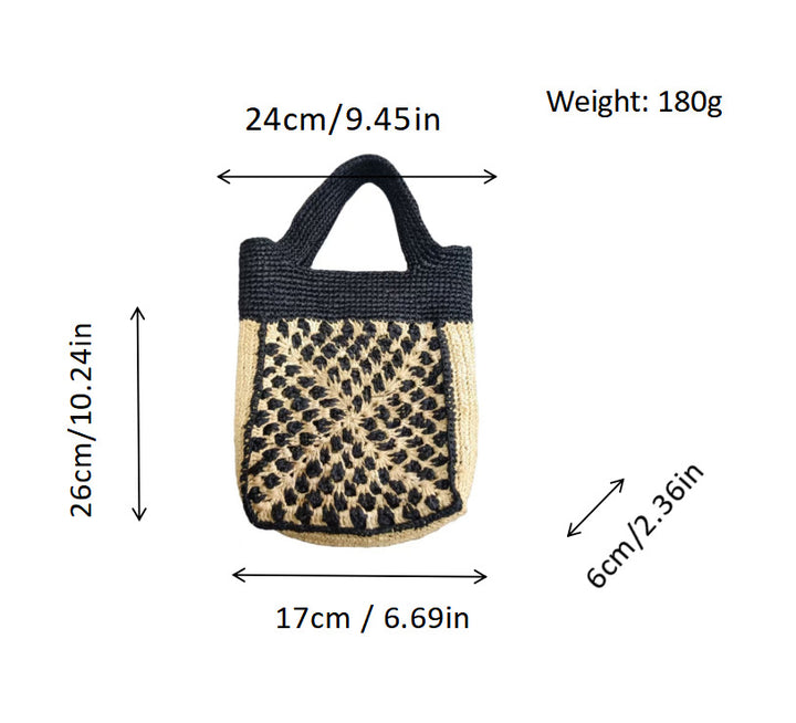 Handmade basket bag with traditional weaving pattern Bowlift