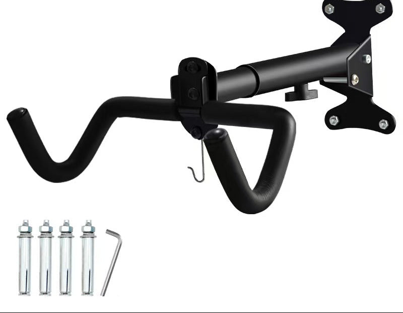Heavy-Duty Wall-Mounted Bicycle Storage Hook with Padded Dual Arms and Fixed Foldable Mount Bowlift