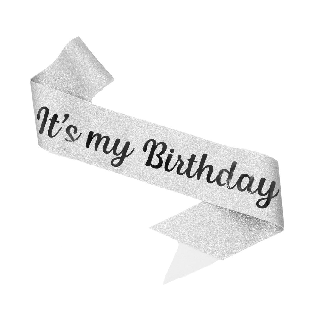 Ladies Festive Birthday Band with Glitter Design Bowlift
