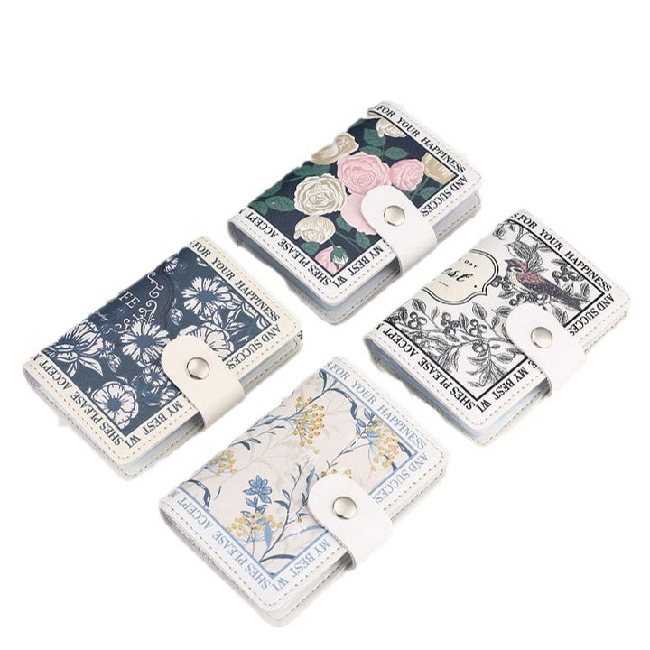 Elegant Rose Print Wallet Bowlift