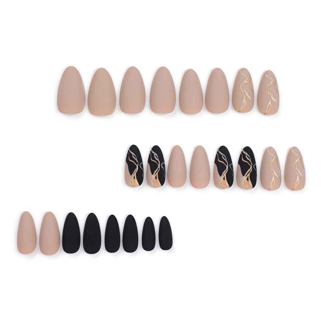 Artful nail designs with elegant gold accent Bowlift
