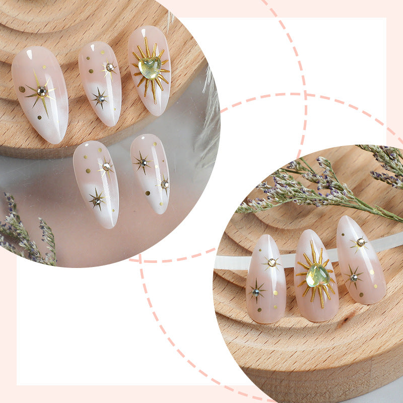Glamorous Artistic Press-On Nail Set Bowlift