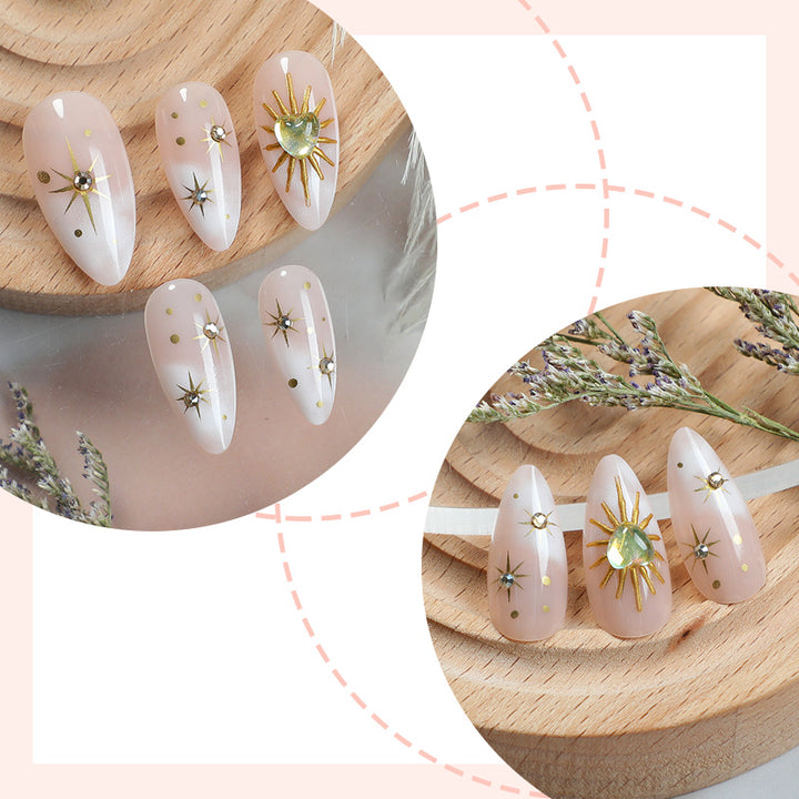 Glamorous Artistic Press-On Nail Set Bowlift