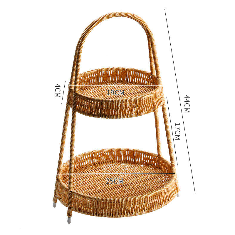 Handcrafted Wicker Storage Basket Bowlift