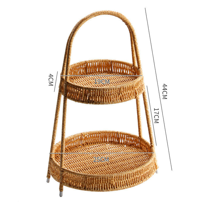 Handcrafted Wicker Storage Basket Bowlift