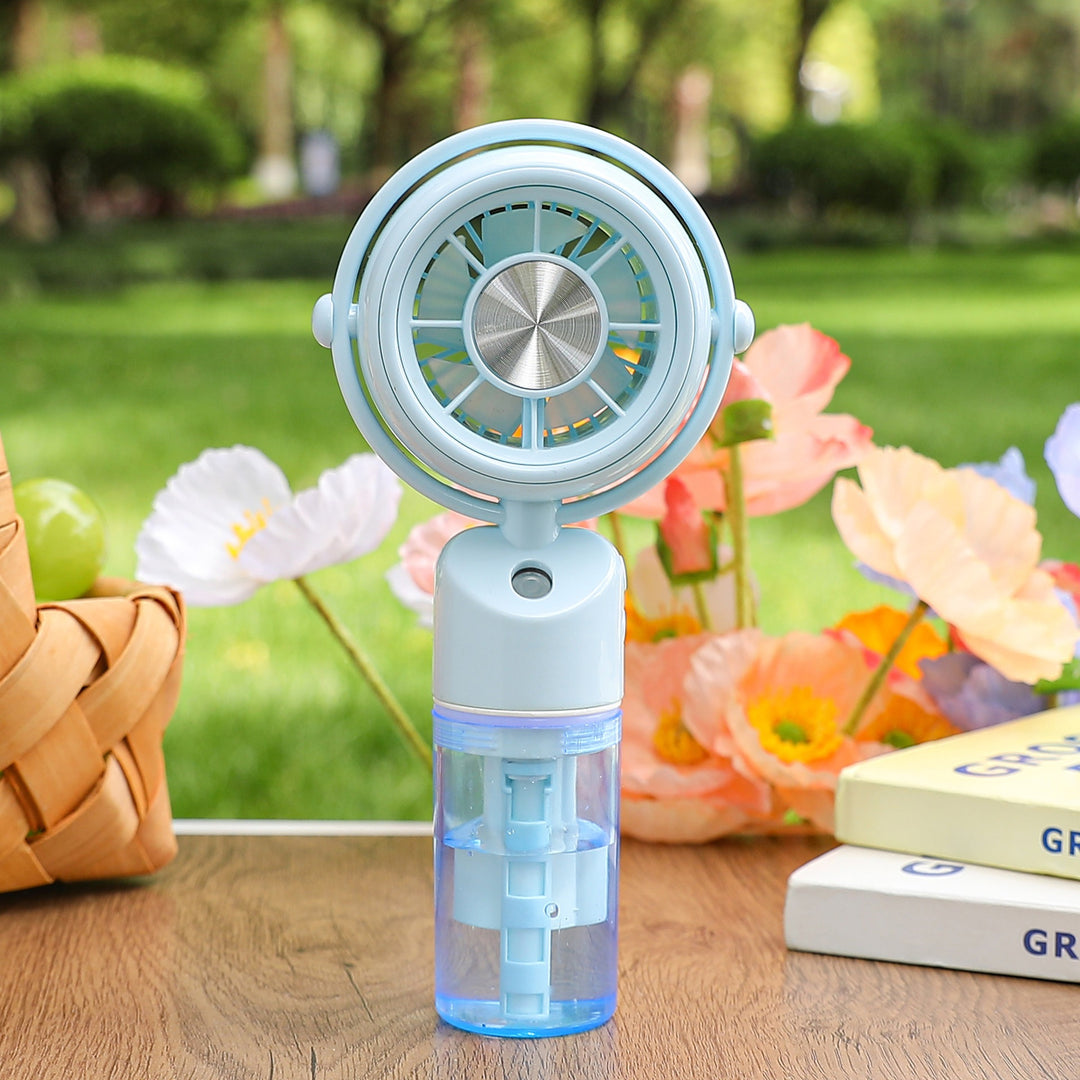 Ladies Portable Mini Fan with Spray Function Bowlift
