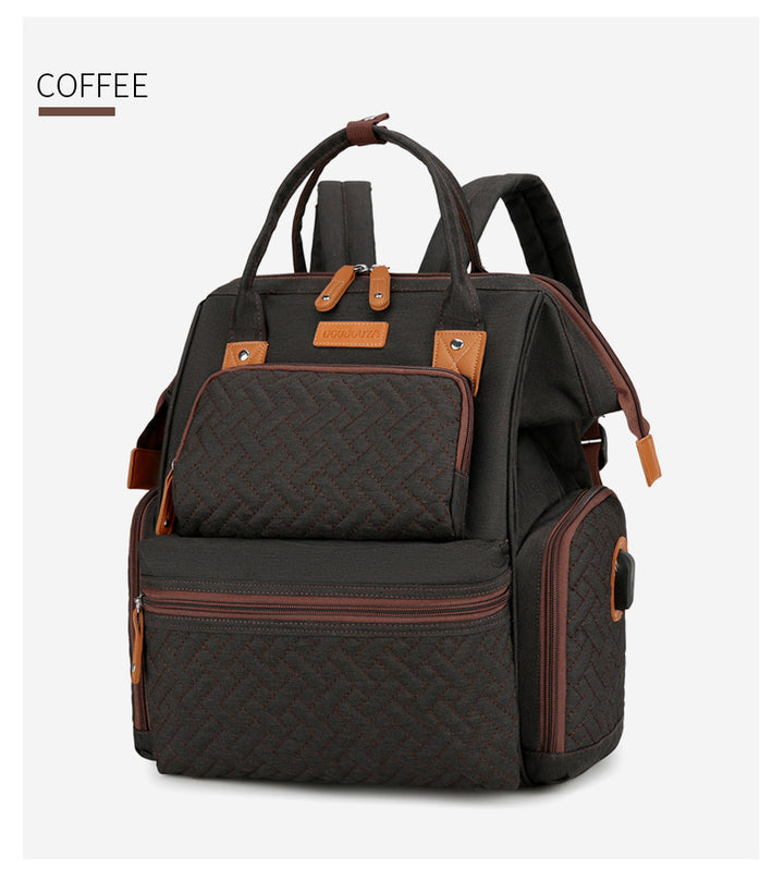 Stylish Multi-Pocket Diaper Backpack Bowlift