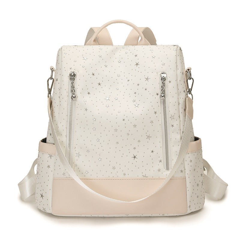 Star Patterned Multi-Pocket Backpack Bowlift