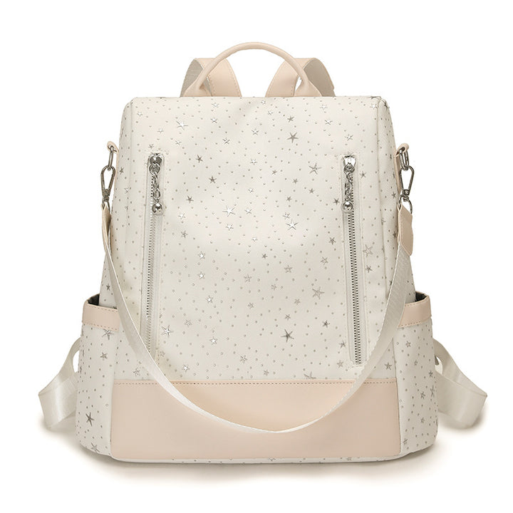 Star Patterned Multi-Pocket Backpack Bowlift