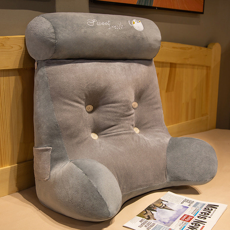 Ergonomic back support pillow with pockets Bowlift