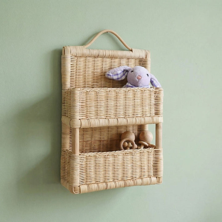 Braided storage basket with handle Bowlift