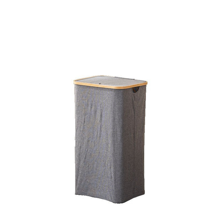 Laundry basket with removable lid and bamboo frame Bowlift