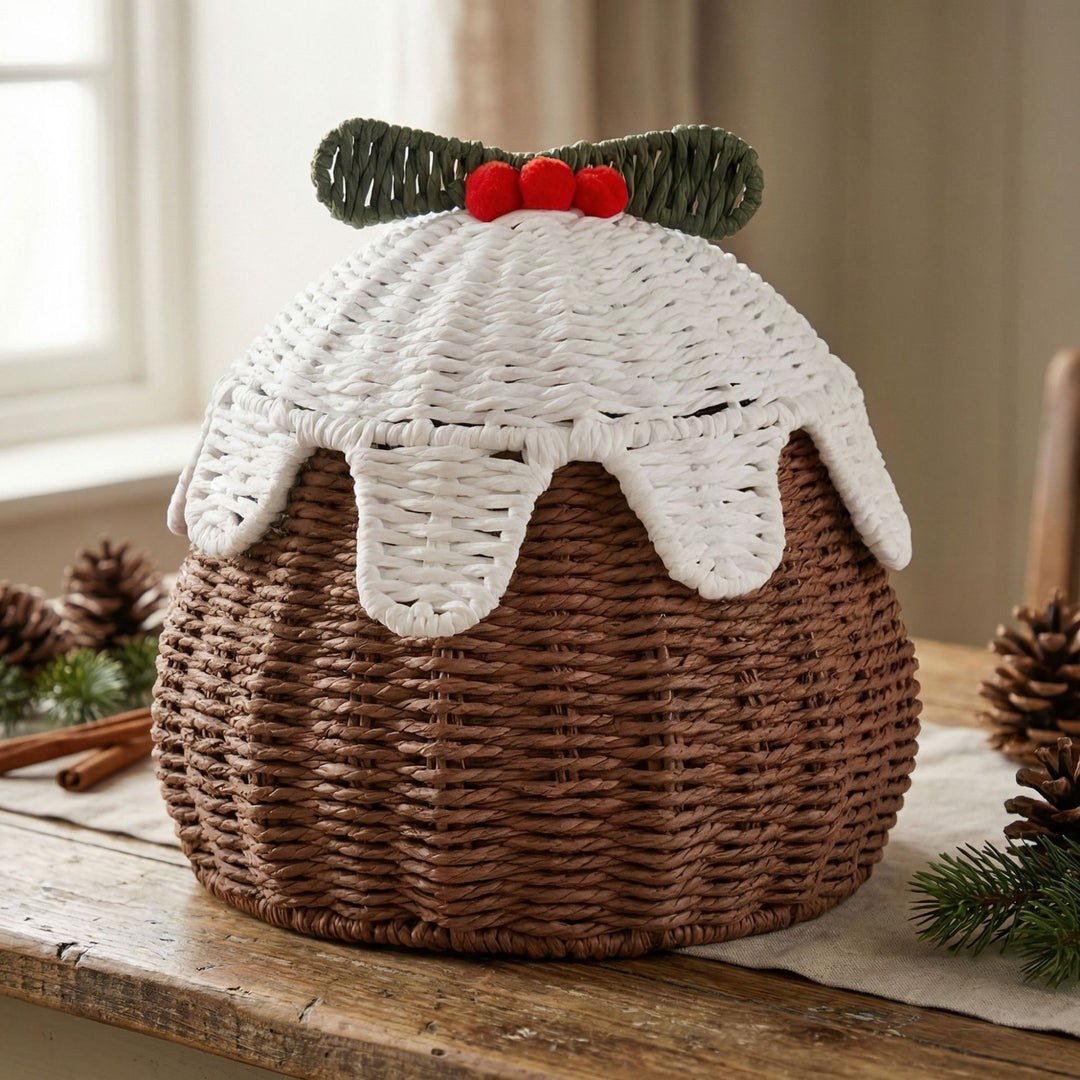 Playful storage basket in cake shape Bowlift